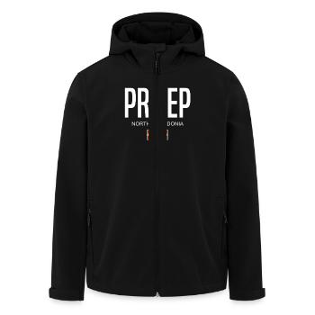 Prilep North Macedonia - Men’s Recycled Softshell Jacket by Stanley/Stella - black - Front - AI Model Male 185 light (185cm)