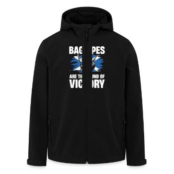 La cornemuse est le son de la victoire - Veste softshell homme en polyester recyclé Stanley/Stella - noir - Devant - AI Model Male 185 light (185cm)