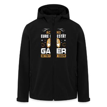 Zocken Gamer Gaming Zocker Controller Videospiele - Recycelte Männer Softshell-Jacke von Stanley/Stella - Schwarz - Vorne - AI Model Male 185 light (185cm)