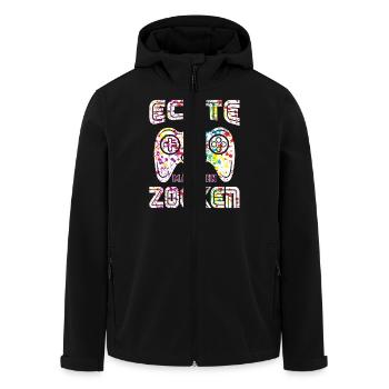 Zocken Gamer Gaming Zocker Controller Videospiele - Recycelte Männer Softshell-Jacke von Stanley/Stella - Schwarz - Vorne - AI Model Male 185 light (185cm)