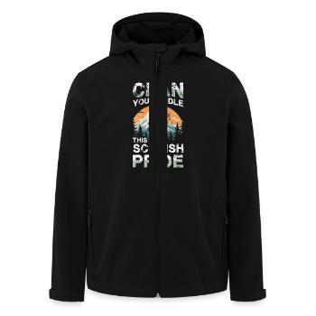 Pouvez-vous gérer la fierté écossaise ? Clan - Veste softshell homme en polyester recyclé Stanley/Stella - noir - Devant - AI Model Male 185 light (185cm)