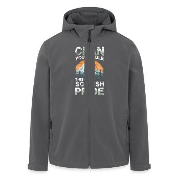 Can you handle Scottish pride? Clan - Men’s Recycled Softshell Jacket by Stanley/Stella - anthracite - Front - AI Model Male 185 light (185cm)