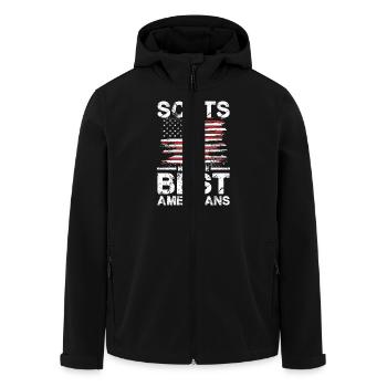 Les Écossais font la fierté du drapeau des meilleurs Américains - Veste softshell homme en polyester recyclé Stanley/Stella - noir - Devant - AI Model Male 185 light (185cm)