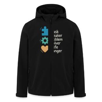 Ergotherapeut Ot Gift Healthcare Reha - Recycelte Männer Softshell-Jacke von Stanley/Stella - Schwarz - Vorne - AI Model Male 185 light (185cm)
