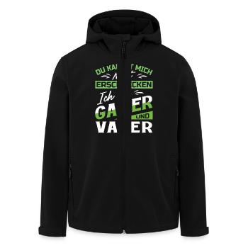 Zocken Gamer Gaming Zocker Controller Videospiele - Recycelte Männer Softshell-Jacke von Stanley/Stella - Schwarz - Vorne - AI Model Male 185 light (185cm)