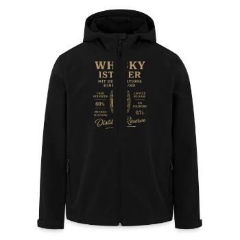 Whisky is beer with distillation background - Men’s Recycled Softshell Jacket by Stanley/Stella - black - Front - AI Model Male 185 light (185cm)