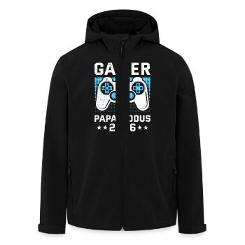 GAMER PAPA MODUS 2026 Vaterschaft Lustig - Recycelte Männer Softshell-Jacke von Stanley/Stella - Schwarz - Vorne - AI Model Male 185 light (185cm)