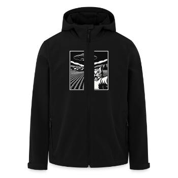 Drôle de chat, machine extraterrestre - Veste softshell homme en polyester recyclé Stanley/Stella - noir - Devant - AI Model Male 185 light (185cm)