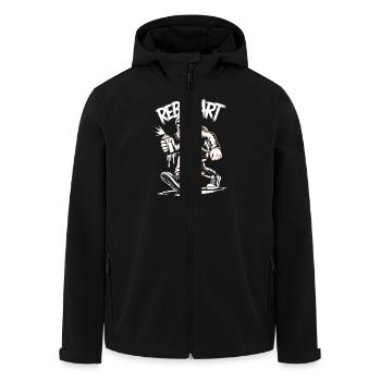 Rebel Art Graffiti Street Artist Sprayer Urban - Men’s Recycled Softshell Jacket by Stanley/Stella - black - Front - AI Model Male 185 light (185cm)