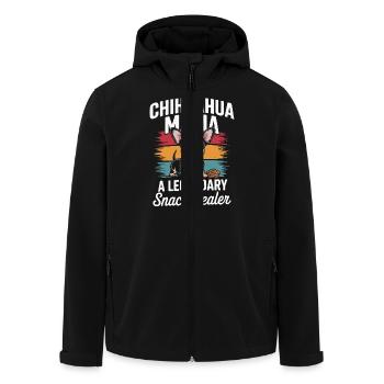 Chihuahua Mama, marchande de collations légendaire - Veste softshell homme en polyester recyclé Stanley/Stella - noir - Devant - AI Model Male 185 light (185cm)