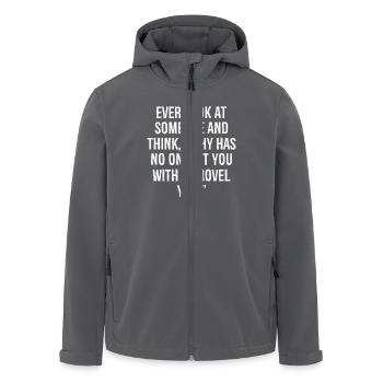 ever look at someone and think why has no one hit - Men’s Recycled Softshell Jacket by Stanley/Stella - anthracite - Front - AI Model Male 185 light (185cm)