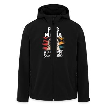 Maman carlin, marchande de collations légendaire - Veste softshell homme en polyester recyclé Stanley/Stella - noir - Devant - AI Model Male 185 light (185cm)