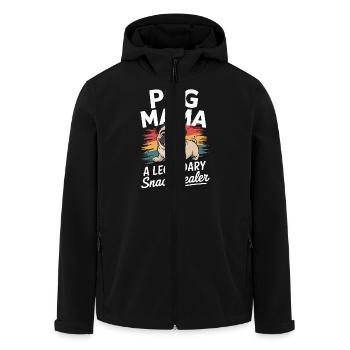 Maman carlin, marchande de collations légendaire - Veste softshell homme en polyester recyclé Stanley/Stella - noir - Devant - AI Model Male 185 light (185cm)