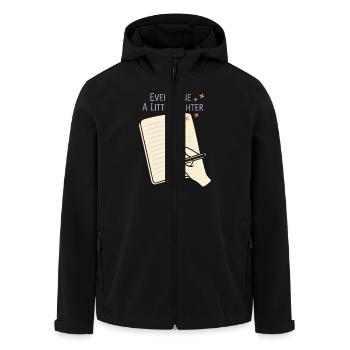 Dankbarkeitspraxis Journalliebhaber Emotional - Recycelte Männer Softshell-Jacke von Stanley/Stella - Schwarz - Vorne - AI Model Male 185 light (185cm)