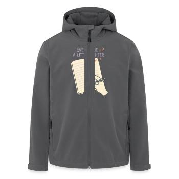Dankbarkeitspraxis Journalliebhaber Emotional - Recycelte Männer Softshell-Jacke von Stanley/Stella - Anthrazit - Vorne - AI Model Male 185 light (185cm)