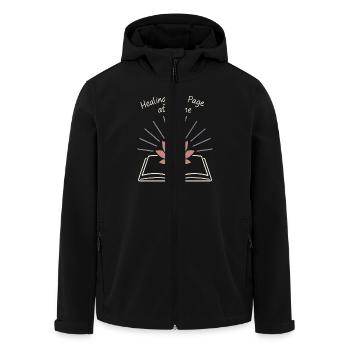 Dankbarkeitspraxis Journalliebhaber Emotional - Recycelte Männer Softshell-Jacke von Stanley/Stella - Schwarz - Vorne - AI Model Male 185 light (185cm)