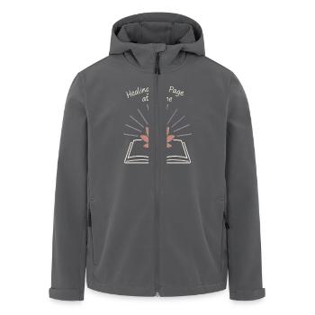 Dankbarkeitspraxis Journalliebhaber Emotional - Recycelte Männer Softshell-Jacke von Stanley/Stella - Anthrazit - Vorne - AI Model Male 185 light (185cm)