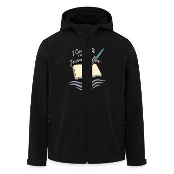 Dankbarkeitspraxis Journalliebhaber Emotional - Recycelte Männer Softshell-Jacke von Stanley/Stella - Schwarz - Vorne - AI Model Male 185 light (185cm)