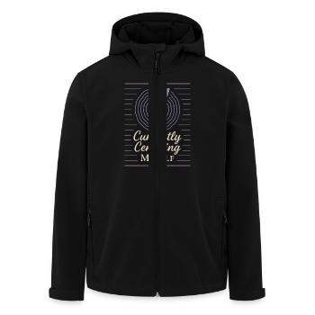 Dankbarkeitspraxis Journalliebhaber Emotional - Recycelte Männer Softshell-Jacke von Stanley/Stella - Schwarz - Vorne - AI Model Male 185 light (185cm)
