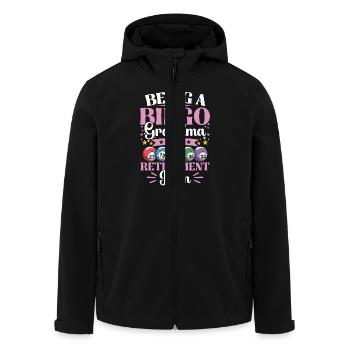 Bingo Granny Gambling Real Bingo Fans Retirement - Men’s Recycled Softshell Jacket by Stanley/Stella - black - Front - AI Model Male 185 light (185cm)