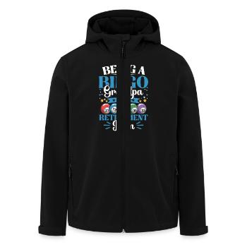 Bingo Opa Glücksspiel Echte Bingofans Ruhestand - Recycelte Männer Softshell-Jacke von Stanley/Stella - Schwarz - Vorne - AI Model Male 185 light (185cm)