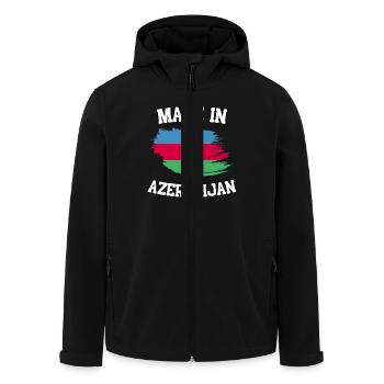 Made in Azerbaijan - Recycelte Männer Softshell-Jacke von Stanley/Stella - Schwarz - Vorne - AI Model Male 185 light (185cm)
