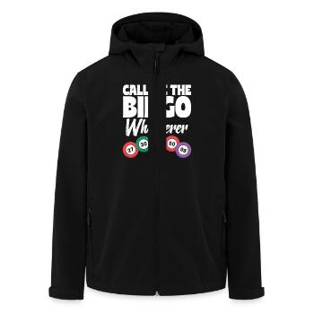 Appelez-moi le chuchoteur de bingo - Bingofans Bingo - Veste softshell homme en polyester recyclé Stanley/Stella - noir - Devant - AI Model Male 185 light (185cm)