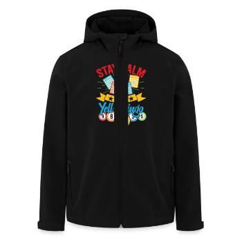Bingo Geschenk Bingospieler Bingoparty - Recycelte Männer Softshell-Jacke von Stanley/Stella - Schwarz - Vorne - AI Model Male 185 light (185cm)