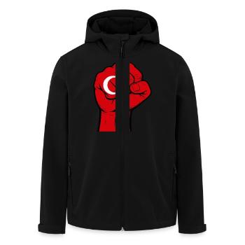 Faust, Turquie - Veste softshell homme en polyester recyclé Stanley/Stella - noir - Devant - AI Model Male 185 light (185cm)