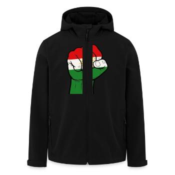 faust kurdistan - Recycelte Männer Softshell-Jacke von Stanley/Stella - Schwarz - Vorne - AI Model Male 185 light (185cm)