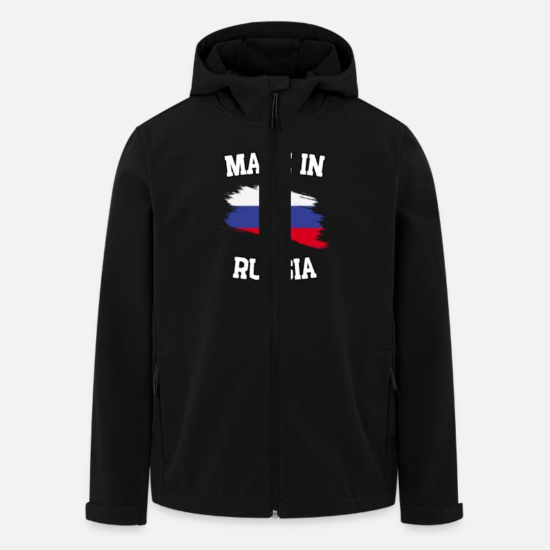 Made in Russia - Recycelte Männer Softshell-Jacke von Stanley/Stella - Schwarz