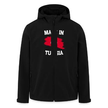 Made in Tunisia - Men’s Recycled Softshell Jacket by Stanley/Stella - black - Front - AI Model Male 185 light (185cm)