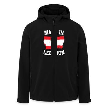 Made in Lebanon - Men’s Recycled Softshell Jacket by Stanley/Stella - black - Front - AI Model Male 185 light (185cm)