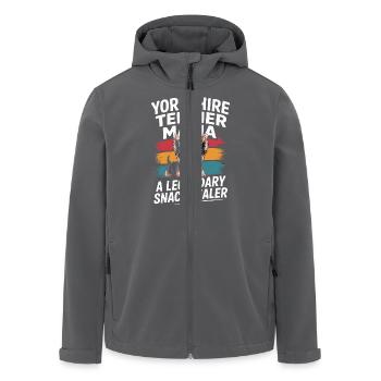 Yorkshire Mama, Legendärer Snack-Dealer - Recycelte Männer Softshell-Jacke von Stanley/Stella - Schwarz - Vorne - AI Model Male 185 light (185cm)