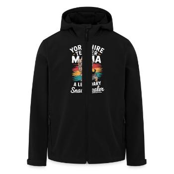 Yorkshire Mama, Legendärer Snack-Dealer - Recycelte Männer Softshell-Jacke von Stanley/Stella - Schwarz - Vorne - AI Model Male 185 light (185cm)