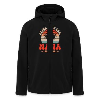 Werdende Mutter BEFÖRDERT ZUR MAMA 2026 Lustig - Recycelte Männer Softshell-Jacke von Stanley/Stella - Schwarz - Vorne - AI Model Male 185 light (185cm)