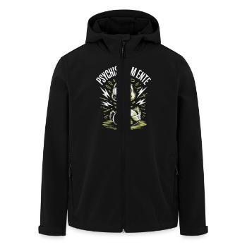 Psychically on the duck - Men’s Recycled Softshell Jacket by Stanley/Stella - black - Front - AI Model Male 185 light (185cm)