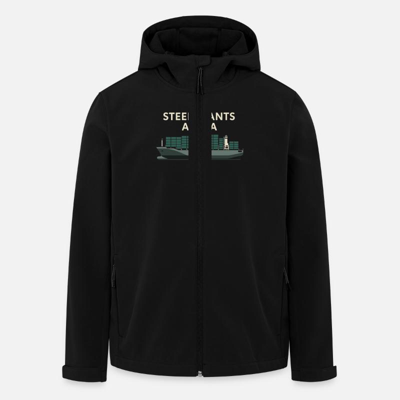 Schiff-sichtgerät Containerschiff Frachtschiff - Recycelte Männer Softshell-Jacke von Stanley/Stella - Schwarz