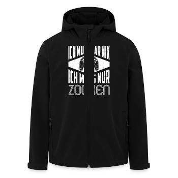 Zocken Gamer Gaming Zocker Controller Videospiele - Recycelte Männer Softshell-Jacke von Stanley/Stella - Schwarz - Vorne - AI Model Male 185 light (185cm)