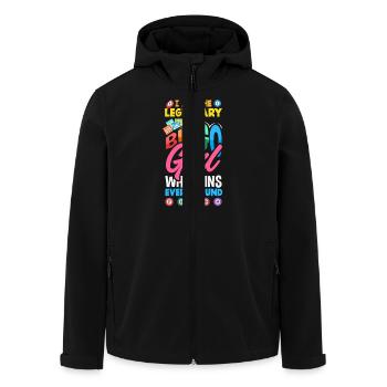 Bingo Spaß Geschenk Bingo Liebhaber - Recycelte Männer Softshell-Jacke von Stanley/Stella - Schwarz - Vorne - AI Model Male 185 light (185cm)