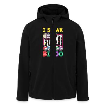 Bingo Gift for Bingo Players Lottery - Men’s Recycled Softshell Jacket by Stanley/Stella - black - Front - AI Model Male 185 light (185cm)