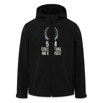 Kaltes Duschen Mentale Härte Kälteexposition - Recycelte Männer Softshell-Jacke von Stanley/Stella - Schwarz - Vorne - AI Model Male 185 light (185cm)
