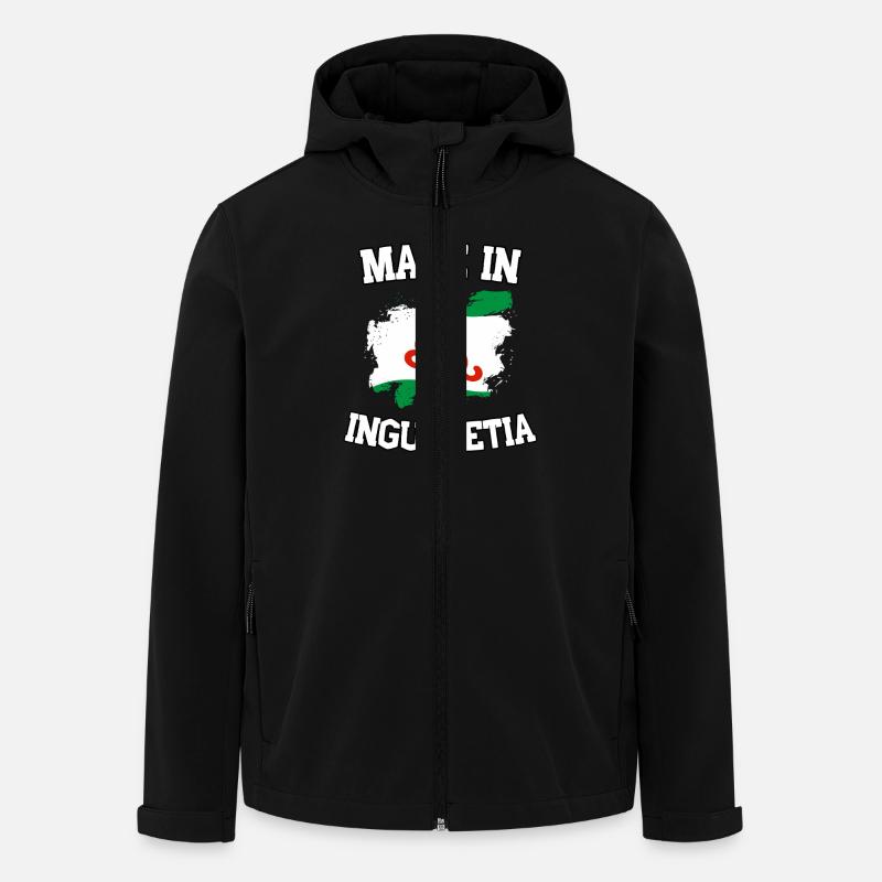 Fabriqué en Ingouchie - Veste softshell homme en polyester recyclé Stanley/Stella - noir