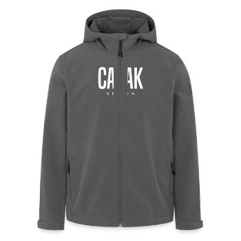 Cacak, Serbie - Veste softshell homme en polyester recyclé Stanley/Stella - charbon - Devant - AI Model Male 185 light (185cm)