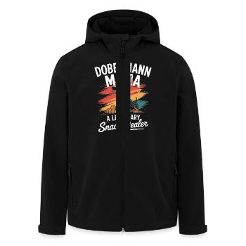 Doberman Mama, marchande de collations légendaire - Veste softshell homme en polyester recyclé Stanley/Stella - noir - Devant - AI Model Male 185 light (185cm)
