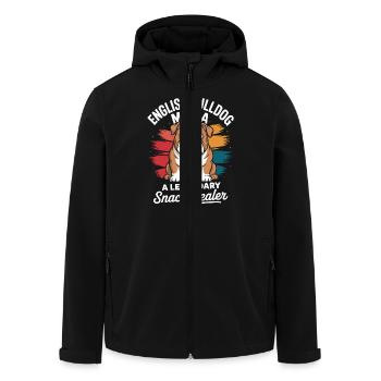 Maman bouledogue anglais, marchand de collations légendaire - Veste softshell homme en polyester recyclé Stanley/Stella - noir - Devant - AI Model Male 185 light (185cm)