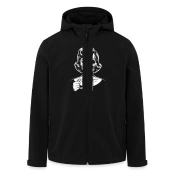 Black like my soul! Goth Coffee Emo Girl - Men’s Recycled Softshell Jacket by Stanley/Stella - black - Front - AI Model Male 185 light (185cm)
