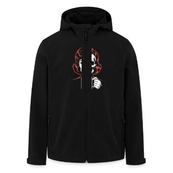 Black like my soul! Goth Coffee Emo Girl - Men’s Recycled Softshell Jacket by Stanley/Stella - black - Front - AI Model Male 185 light (185cm)