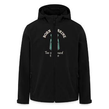 Salt Lover Sodium Dependent Nacl Meme - Men’s Recycled Softshell Jacket by Stanley/Stella - black - Front - AI Model Male 185 light (185cm)