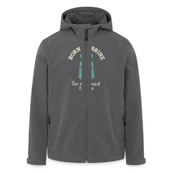 Salt Lover Sodium Dependent Nacl Meme - Men’s Recycled Softshell Jacket by Stanley/Stella - anthracite - Front - AI Model Male 185 light (185cm)